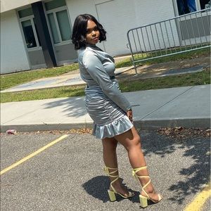 Sage Green Silky Dress